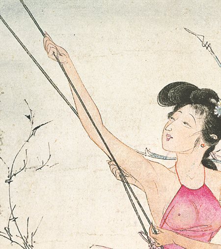 金湖-胡也佛的仕女画和最知名的金瓶梅秘戏图